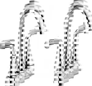 Two Handle Centerset Bathroom Sink Faucet in Chrome